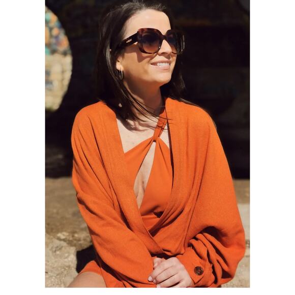 Longchamp Sunglasses Havana Square Tortoise Shell #713S main image 7